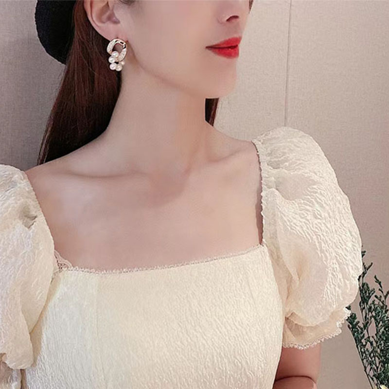 14KGF RHOMBUS DOUGHNUT EARRINGS 