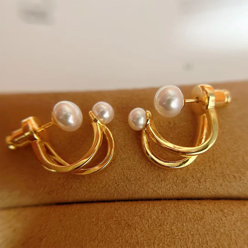 DOUBLE U SHAPE EARRINGS 