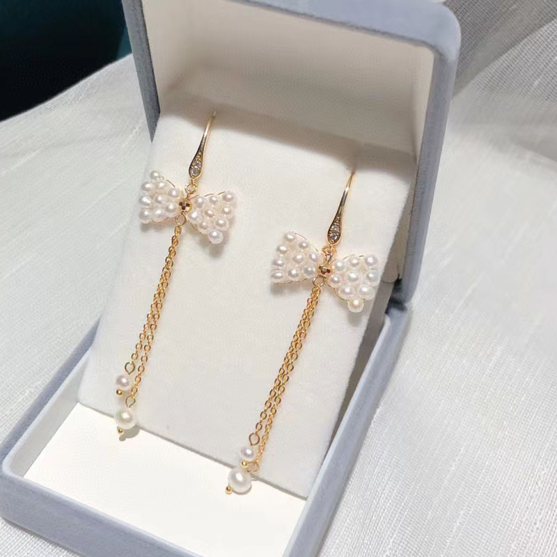 BOW TASSEL EARRINGS 