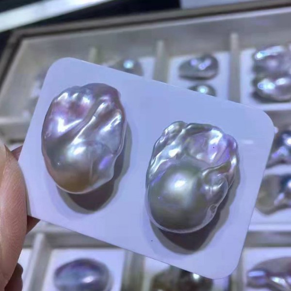 BIG BAROQUE PEARL  EARRINGS