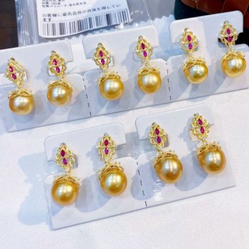  SOUCH GOLDEN EARING WITH iPURPLE ZIRCONS