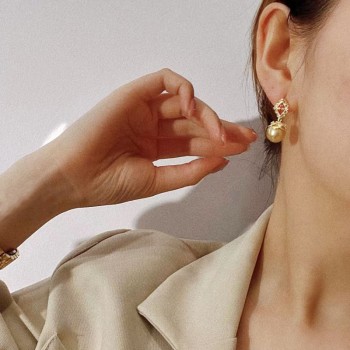  SOUCH GOLDEN EARING WITH iPURPLE ZIRCONS