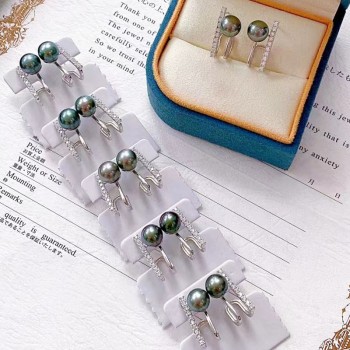 S925 sterling silver tahiti pearl earrings  